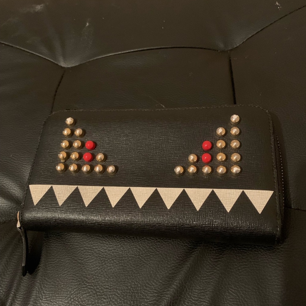 Fendi Monster wallet- limited edition black jeweled‎